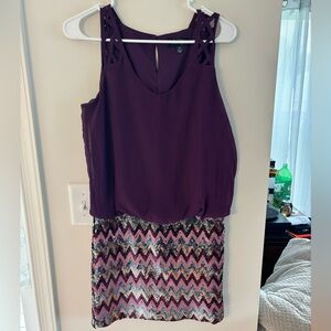 Plum Dress w/ Sequin Bottom Size M